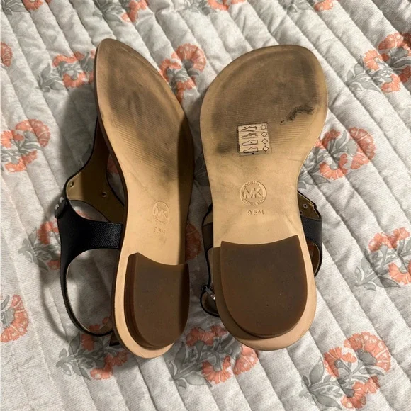 Michael Kors Black and Tan Women's Sandals - Picture 3 of 4